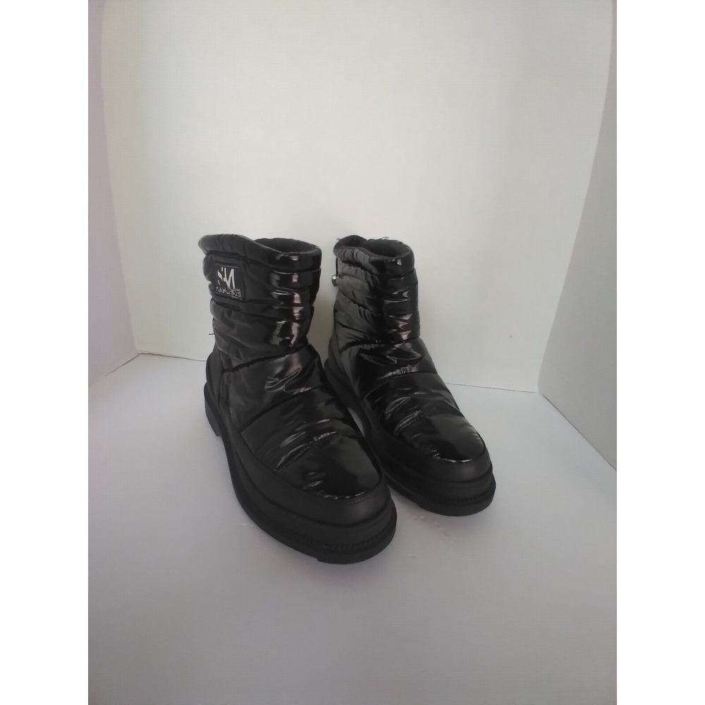 SM New‎ York Puffer Boots Winter Snow Boots Quilted Black Boots Size?